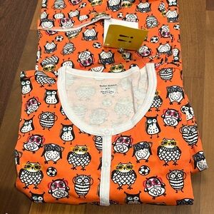 Roller Rabbit Orange and Pink Owl Pajama Set